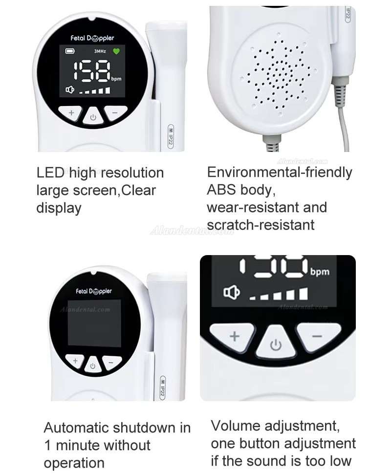 CONTEC 10A(LED) Baby Sound Monitor Pocket Fetal Doppler